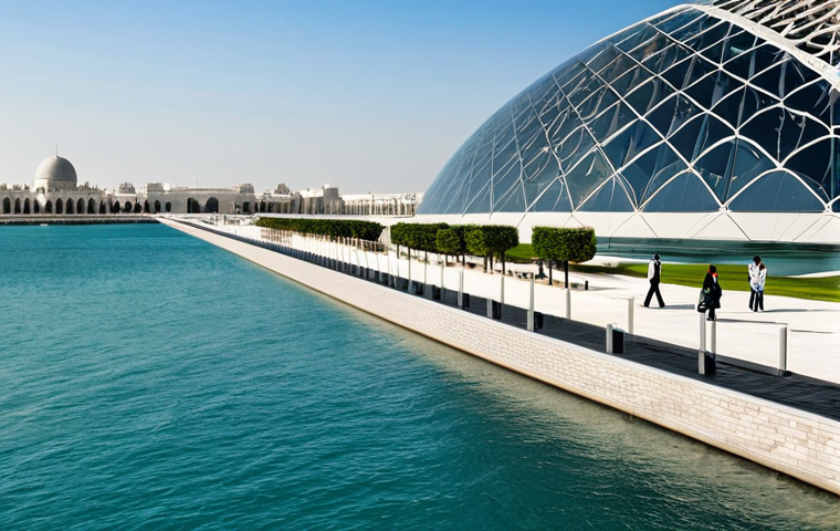 아부다비 루브르 박물관 - **

"The Louvre Abu Dhabi museum, exterior view, showcasing the iconic dome casting dappled light pa...