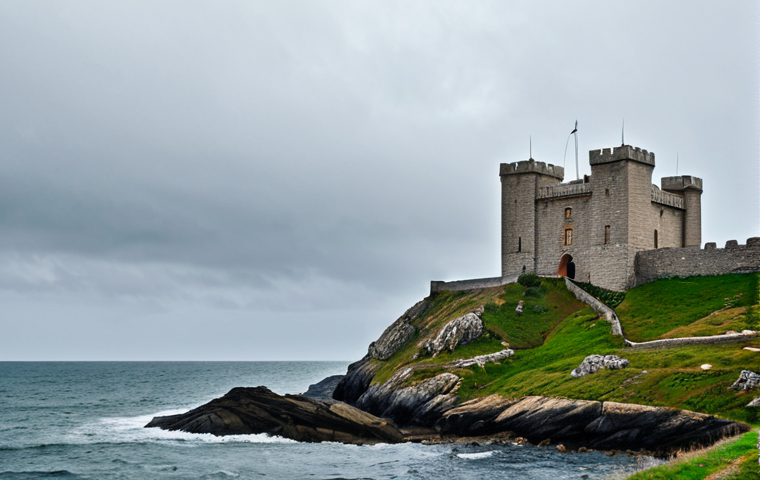 아부다비 코르니쉬 해변 - **Cornish Beach Relaxation:** "A panoramic view of a sunny Cornish beach, Azov Sea coastline. People...