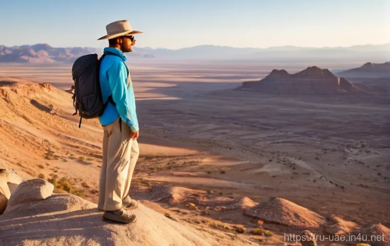 사막 캠핑 주의사항 - **Prompt:** A rugged, well-maintained 4x4 SUV, specifically a Russian-made UAZ Patriot or Lada Niva ...