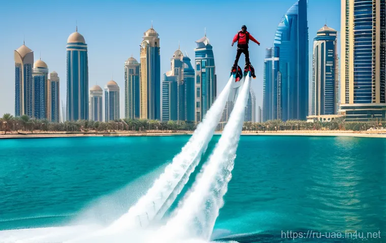 아랍에미리트 해양 스포츠 체험 - Here are three detailed image prompts in English, designed to generate images that are captivating, ...